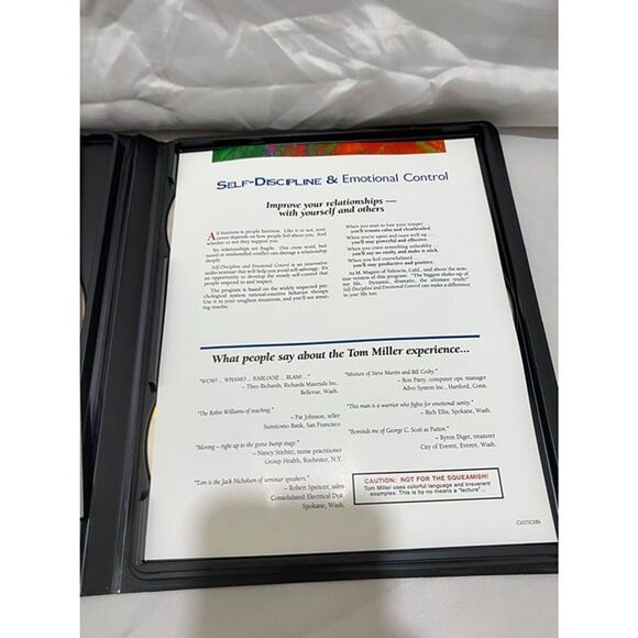 Self-Discipline and Emotional Control by Tom Miller PHD. 3 Disk Self Help Audio - Picture 12 of 12